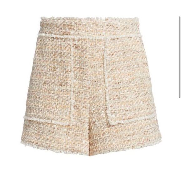 NWT RAMY BROOK Edie Tweed Linen Blend Shorts Sz. 12 - Picture 4 of 6